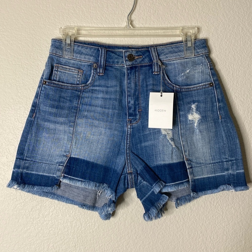 Hidden Sofia mom jean short womens small NWT blue denim